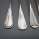 Set of 6 antique silver metal forks mismatched for a chic table