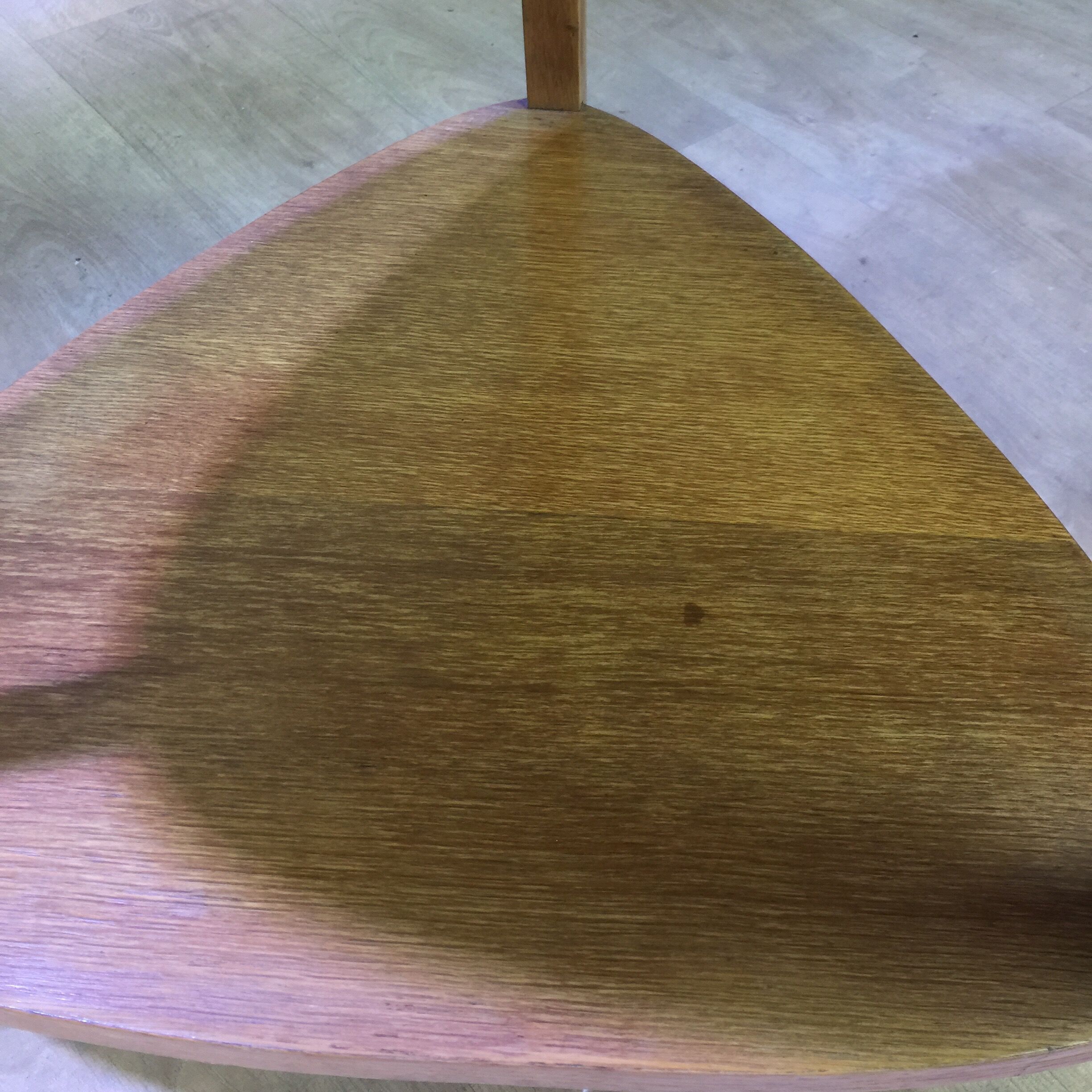 Light wood tripod table 50s