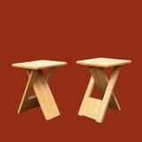 Pair of folding stools by Adrian Reed