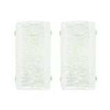 Pair of Mid-Century Modern Murano Ice Glass Wall Lights from Kaiser, 1960s
