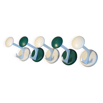 Set 5 patères Schonbüch vertes et blanches