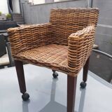 Wicker and rattan child chair