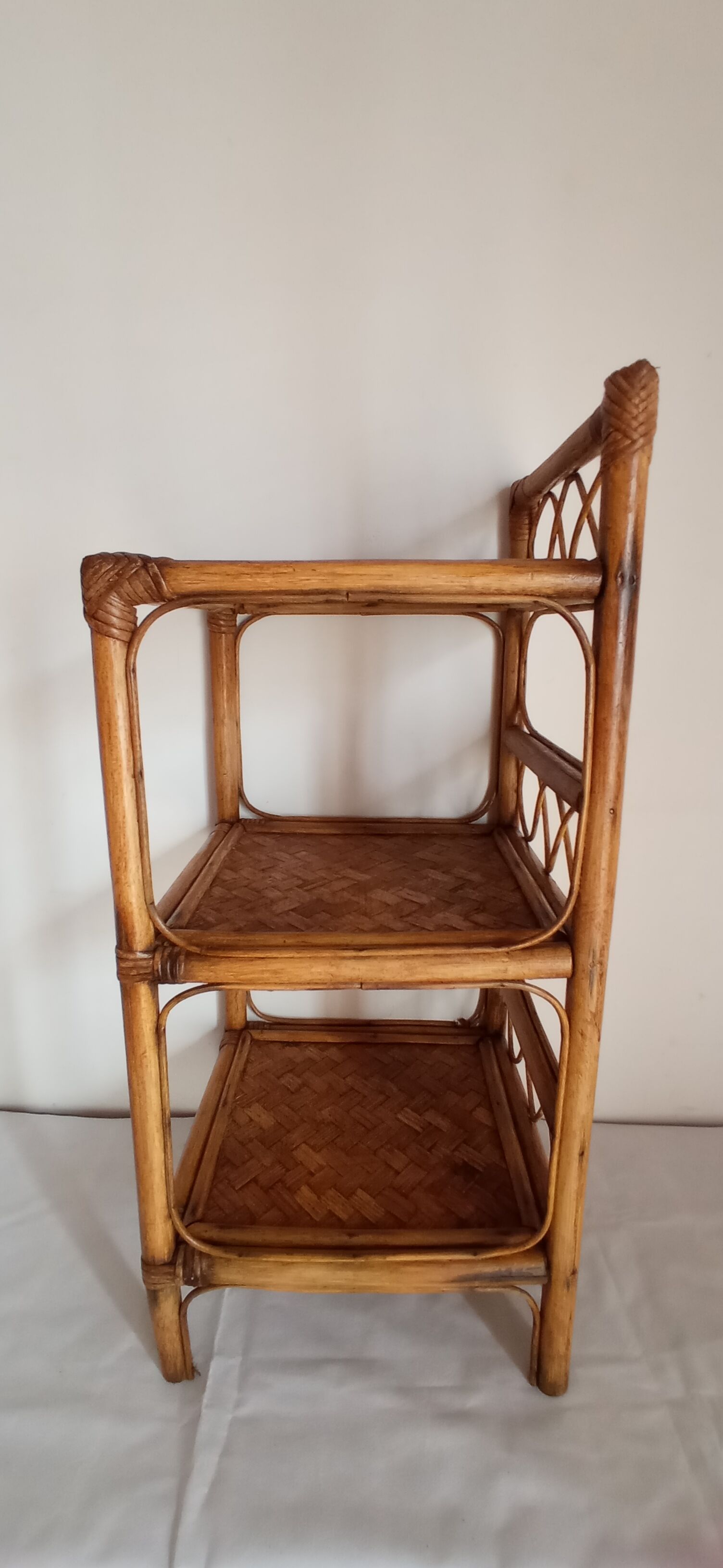 Vintage rattan shelf