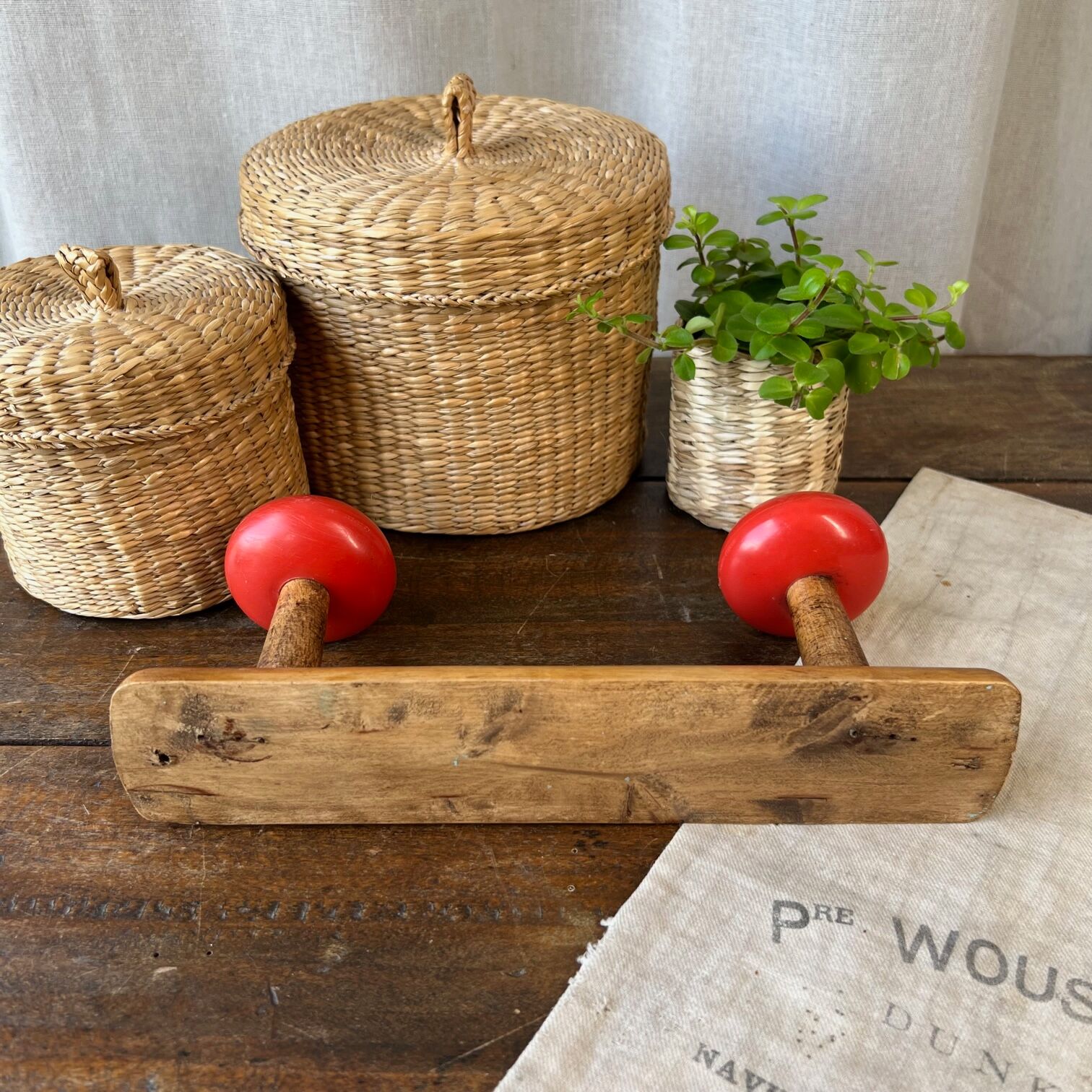 Vintage wooden hook "mushroom"