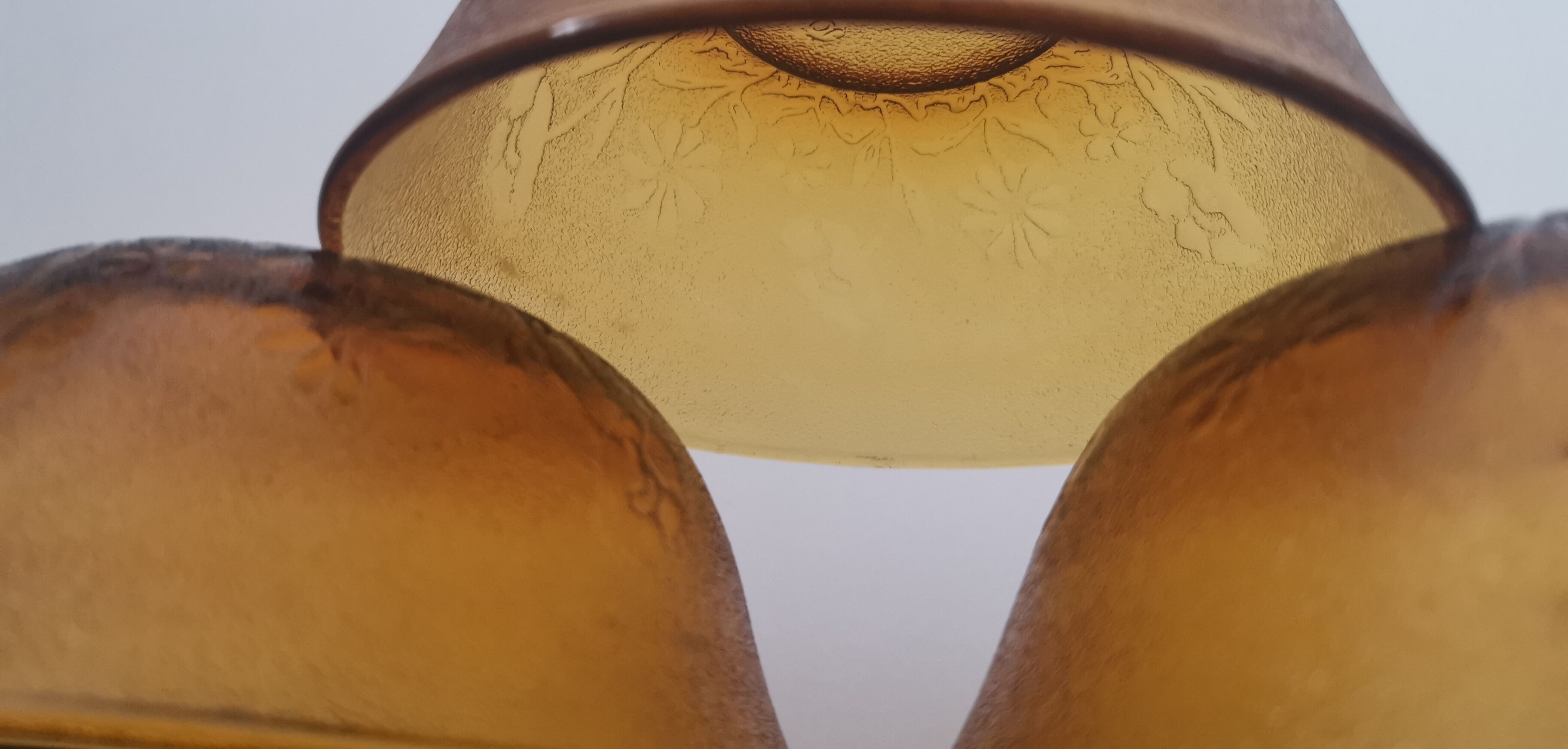 10 ramequins en verre ambré made in France vintage 70'S