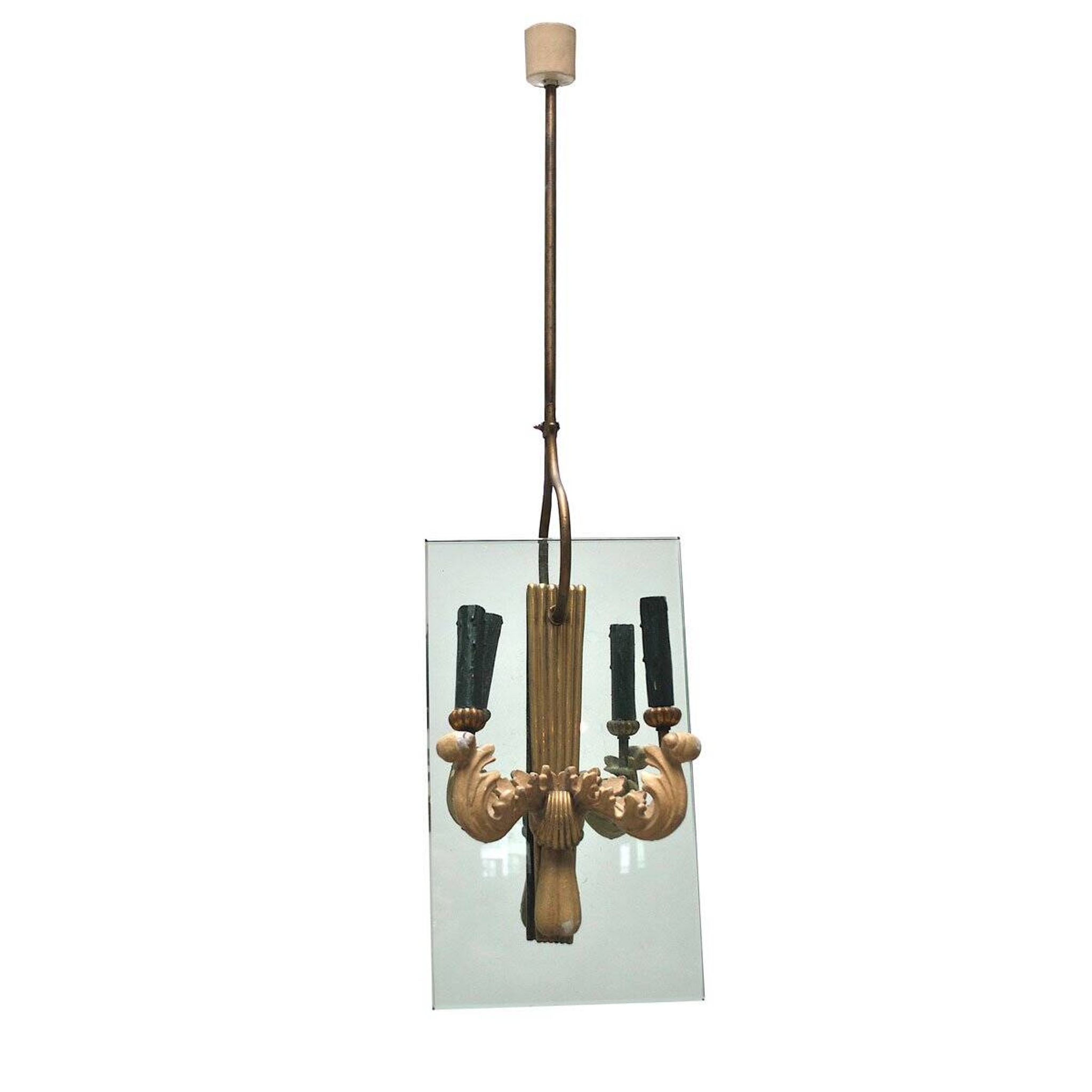 Suspended lamp in the style of Pietro Pietro, Italy, 1940s.