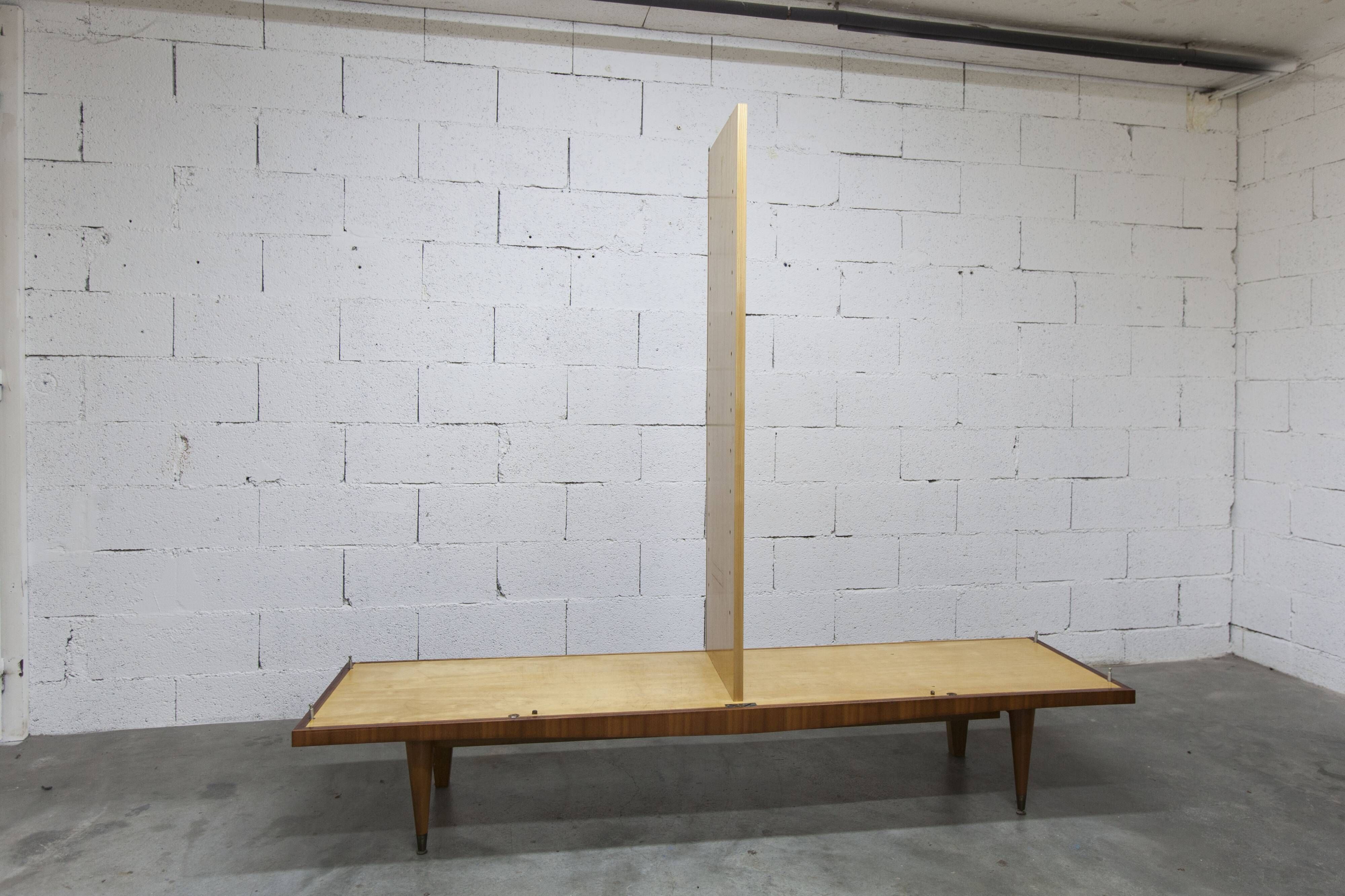 1960 Scandinavian wardrobe, atypical blond wood varnished, 4 doors 3
