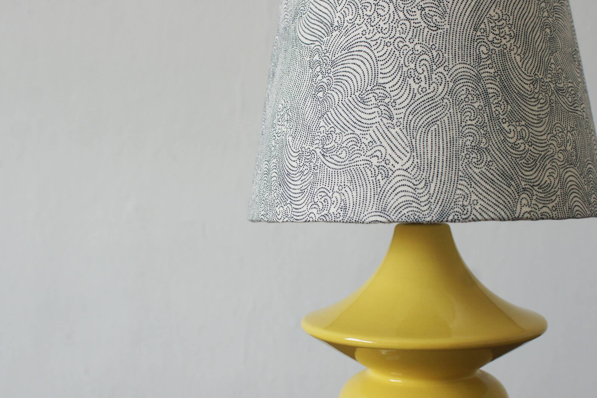 Yellow Ceramic Table Lamp by Hasle Keramik, Denmark, 1970s