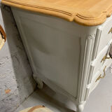 Commode louis XV blanche et bois brut