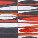 Capron. Black and red glazed stoneware 'navette' coffee table. 1960s.