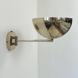 Applique orientable vintage, laiton patiné, France, 1970