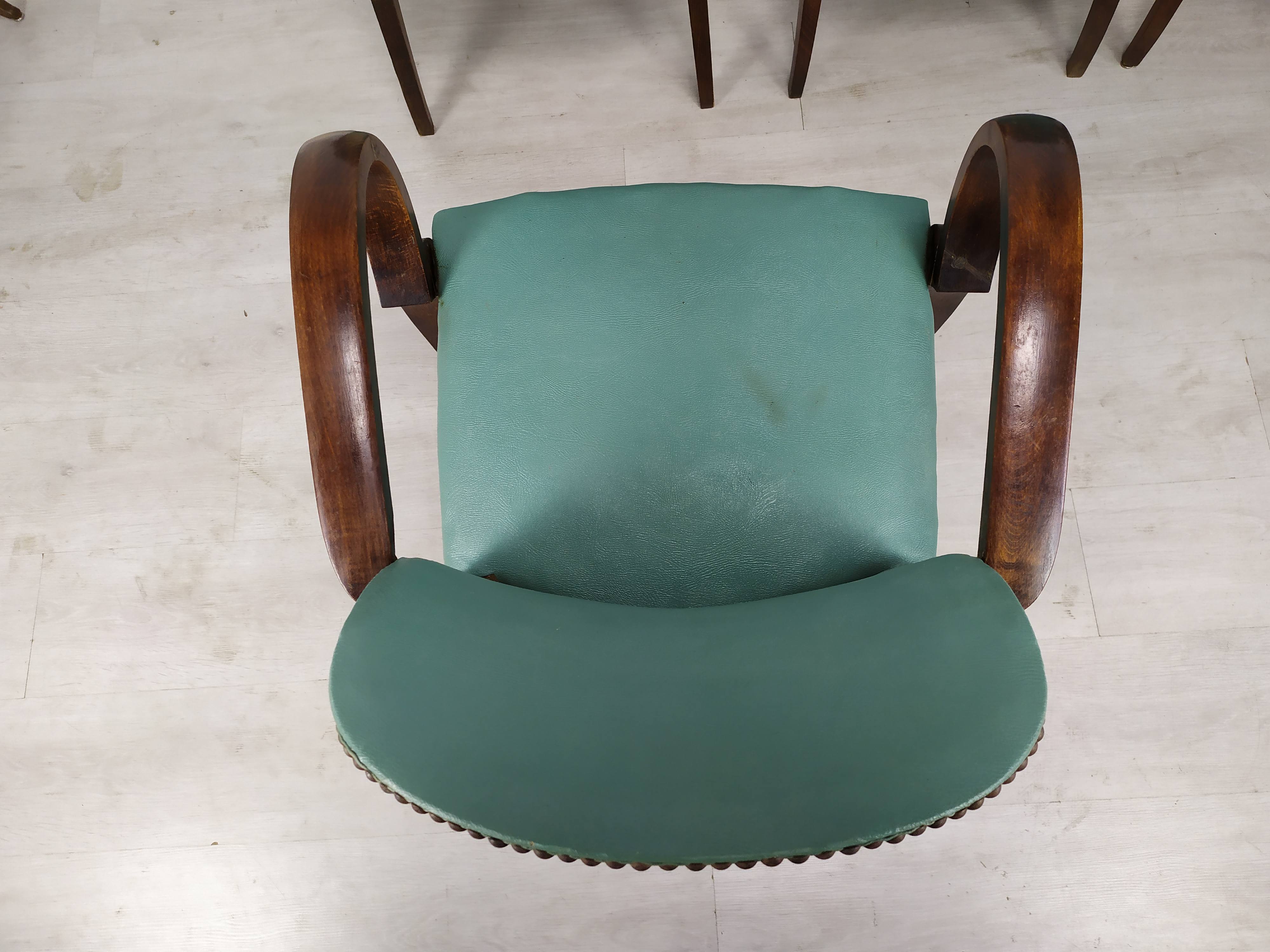 5 art deco bridge armchairs