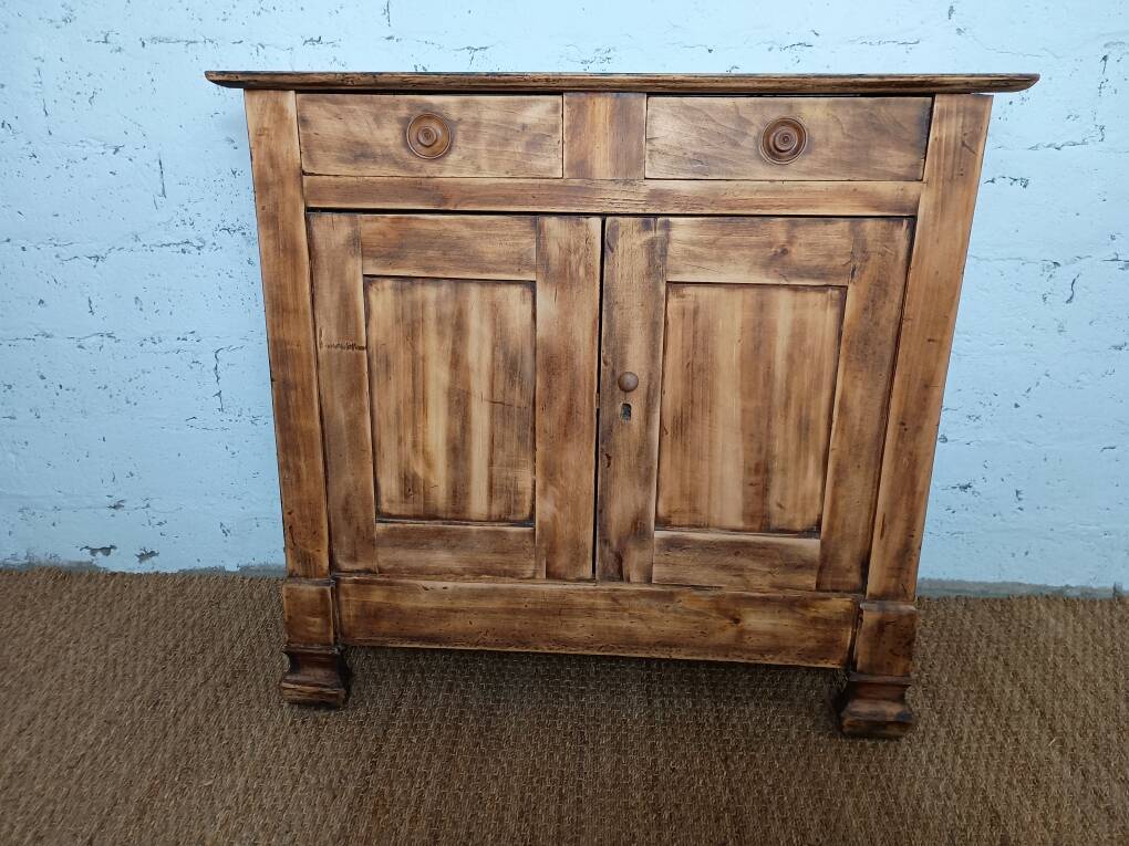 Vintage Parisian buffet in fir wood