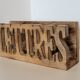 Mail rack carved wooden letter holder LETTERS