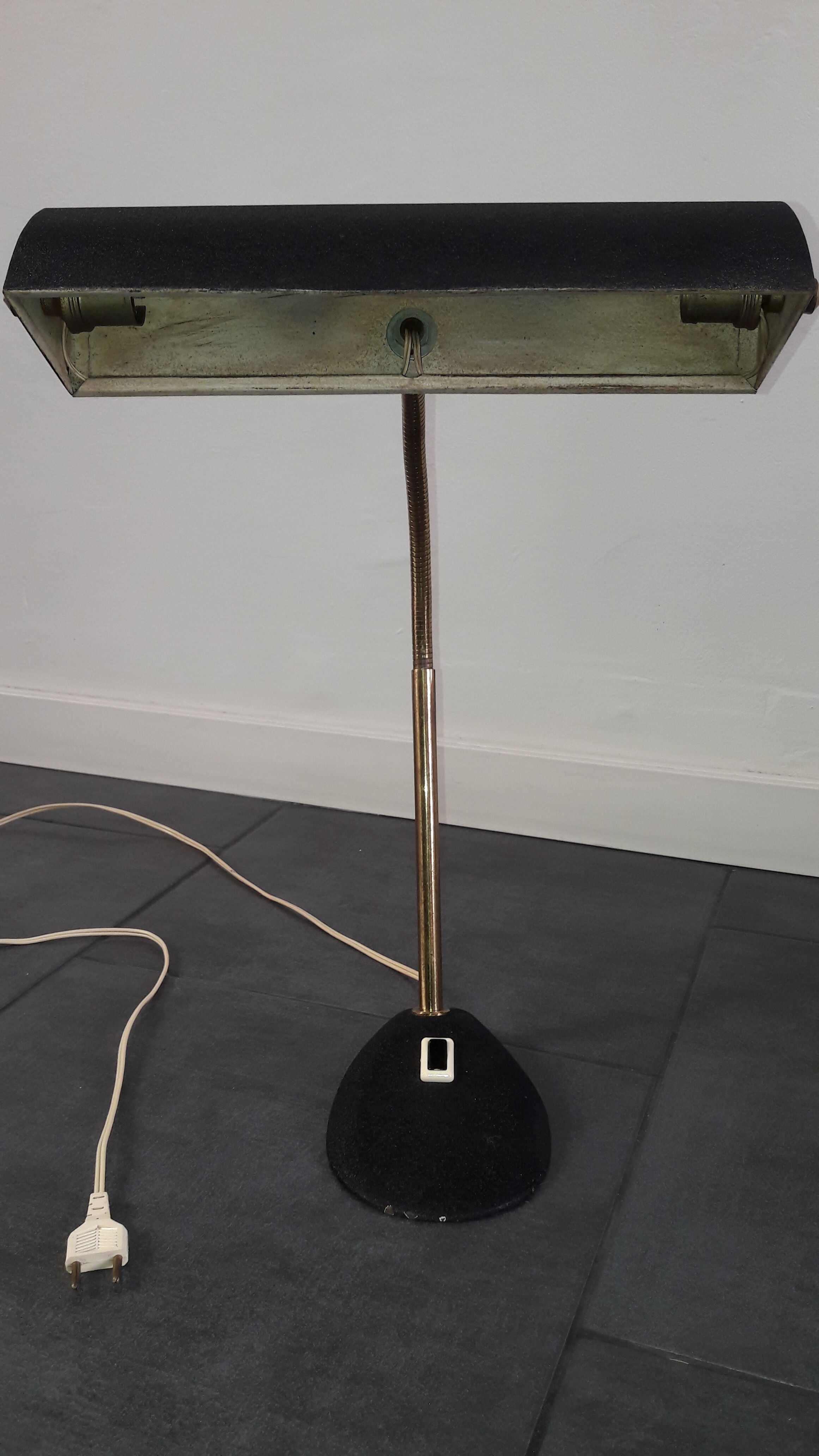 Vintage lamp ALUMINOR black 50's