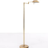 Holtkotter brass swing arm floor lamp, 1970s, germany