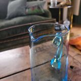 Blue pitcher – blown glass – 1970s