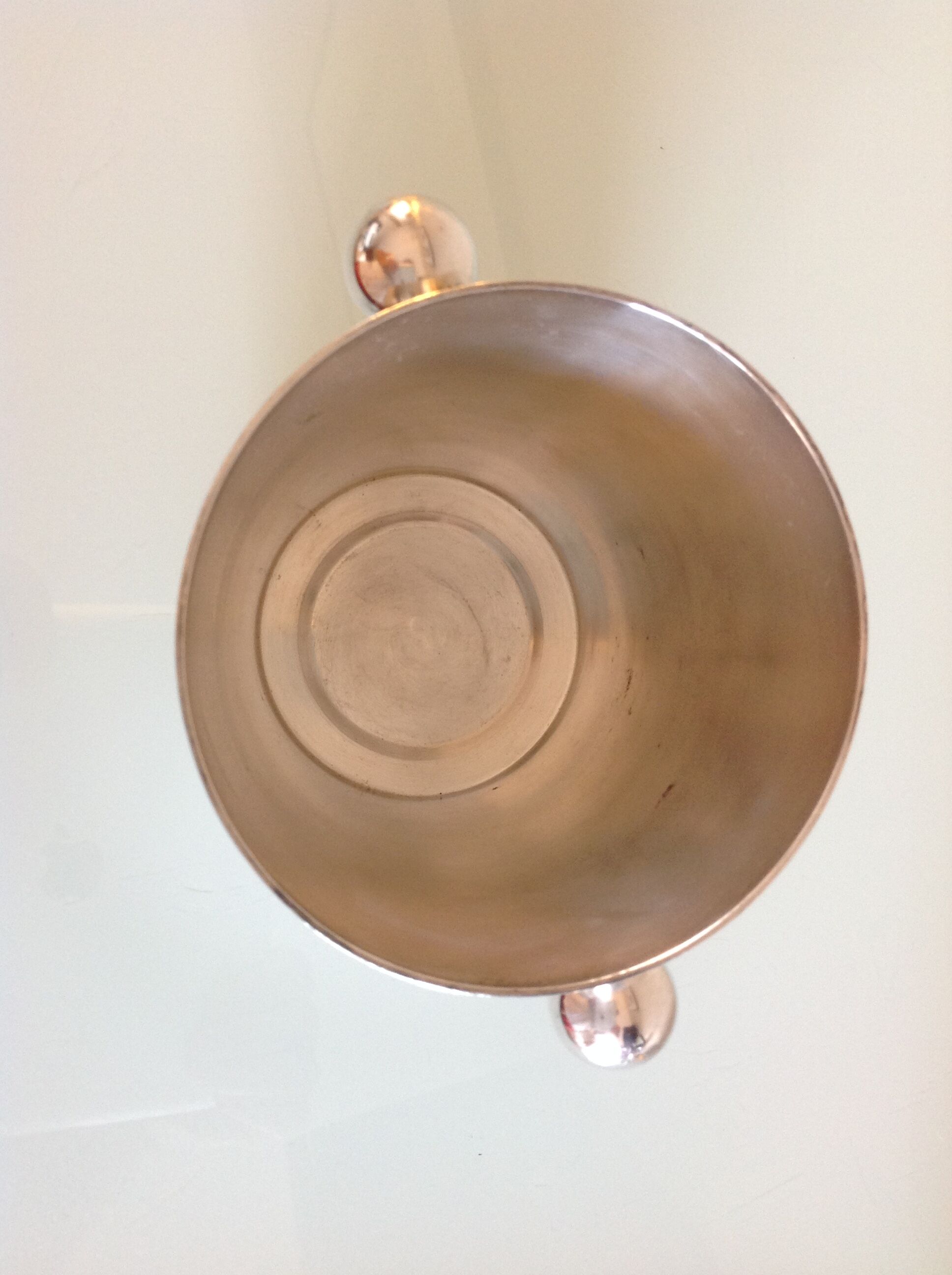 Silver metal ice bucket art deco style by Deschamps Freres