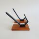 Vintage teak wall hooks, mid century coat hooks