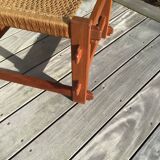 Brazilian stool in teak and rope