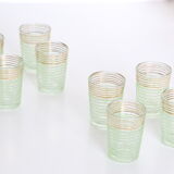Liquor glasses, 8 glasses, art deco