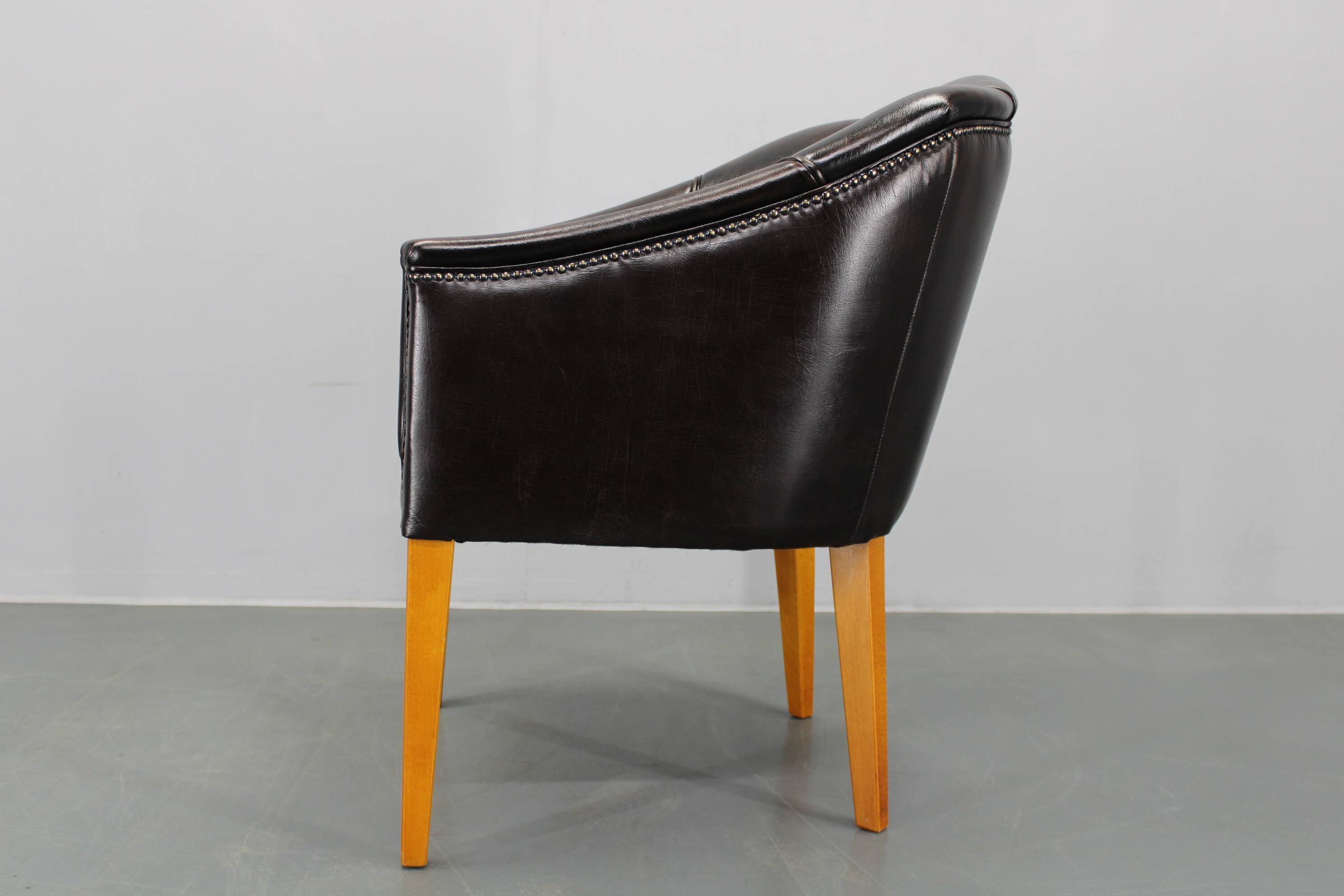 Vintage Leather Armchair, Czechoslovakia