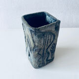 Square vase abstract decor