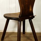 Brutalist chair "heart" tinted solid wood