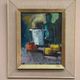 Original Swedish Oil on Canvas – Abstract Still Life – Signed – Vintage