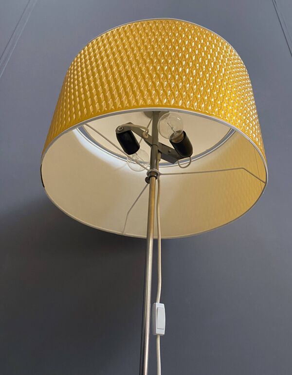Lampadaire jaune de Viehweger années 1960
