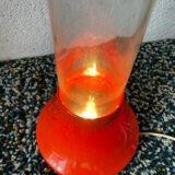 Large floor ashtray lamp tulip space age, with aquatic lighting 70s