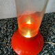 Large floor ashtray lamp tulip space age, with aquatic lighting 70s