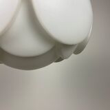 Large frosted glass pendant light by Peill and Putzler Seerose / Artichoke XL 1970