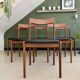 Set of 6 Danish teak chairs, 1970s.