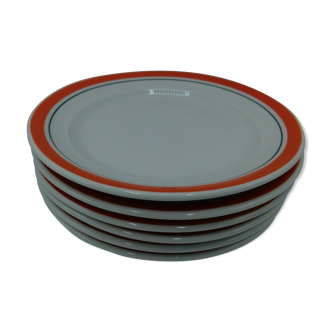 Lot of 6 Pillivuyt dessert plates