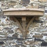 carved wooden wall shelf or wall console