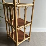 Vintage rattan bedside shelf