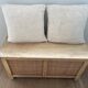 Oak storage chest with rattan caning