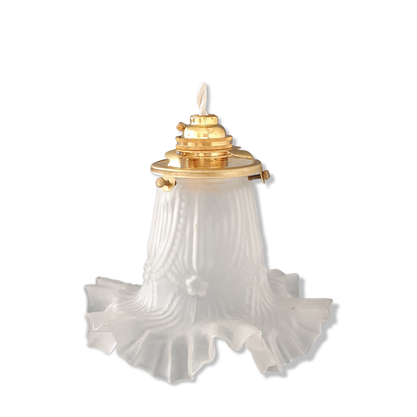 Walkman / suspension tulip in glass early twentieth century