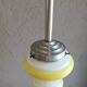 suspension  opaline blanche et jaune | space age - art déco 1950