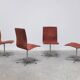 Early set of 4 'Oxford' swivel chairs by Arne Jacobsen for Fritz Hansen, 1966