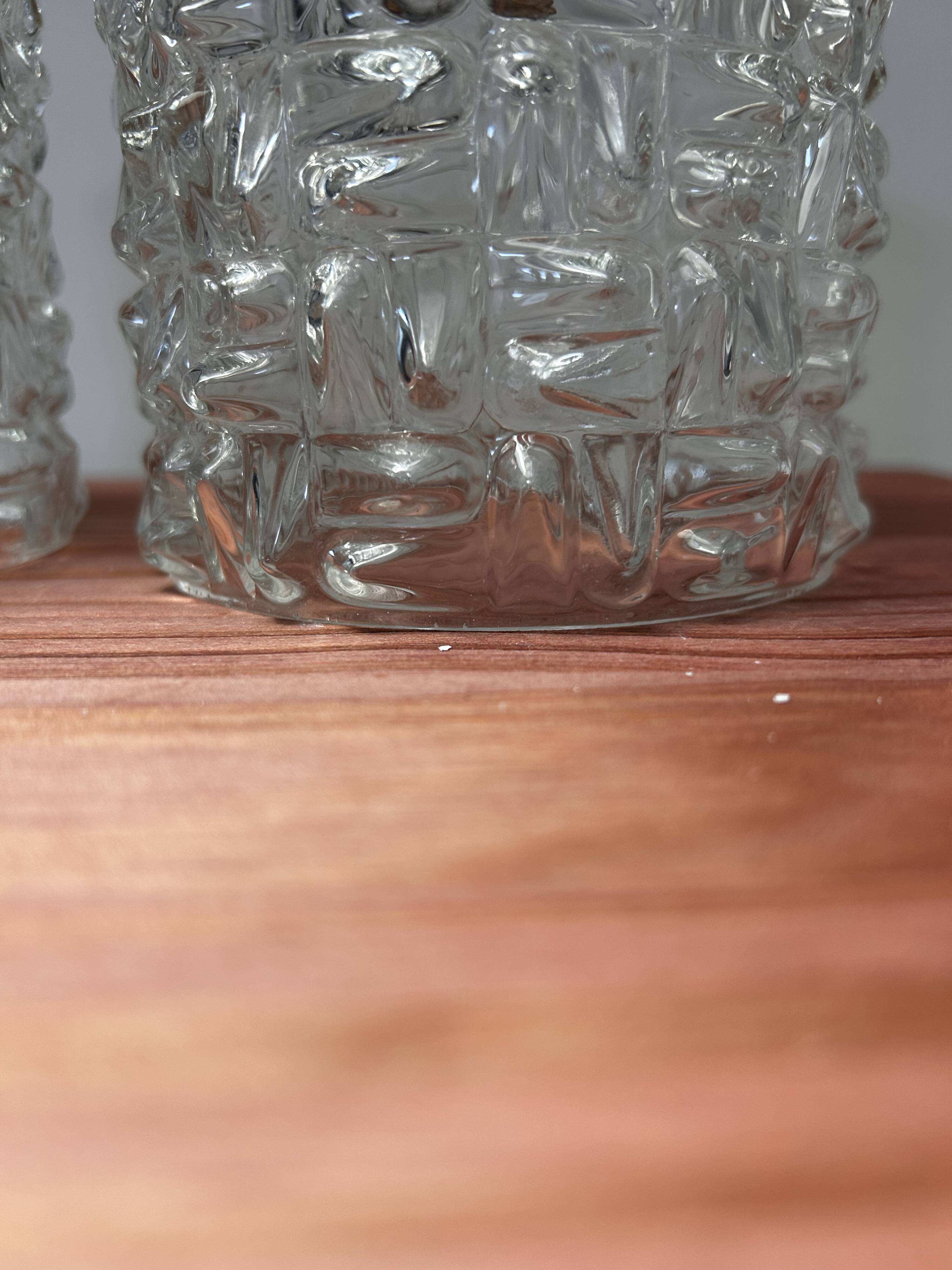 Pair of vintage glass globe wall lights