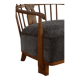 Armchair by Fritz Hansen, Model 1590, Elm & Lambswool, Scandinavian Modern, 1940s