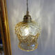 Vintage amber glass globe lamp