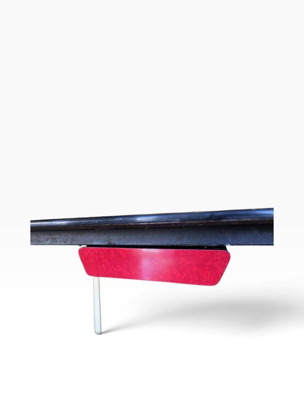 Vintage side table/desk in red formica.