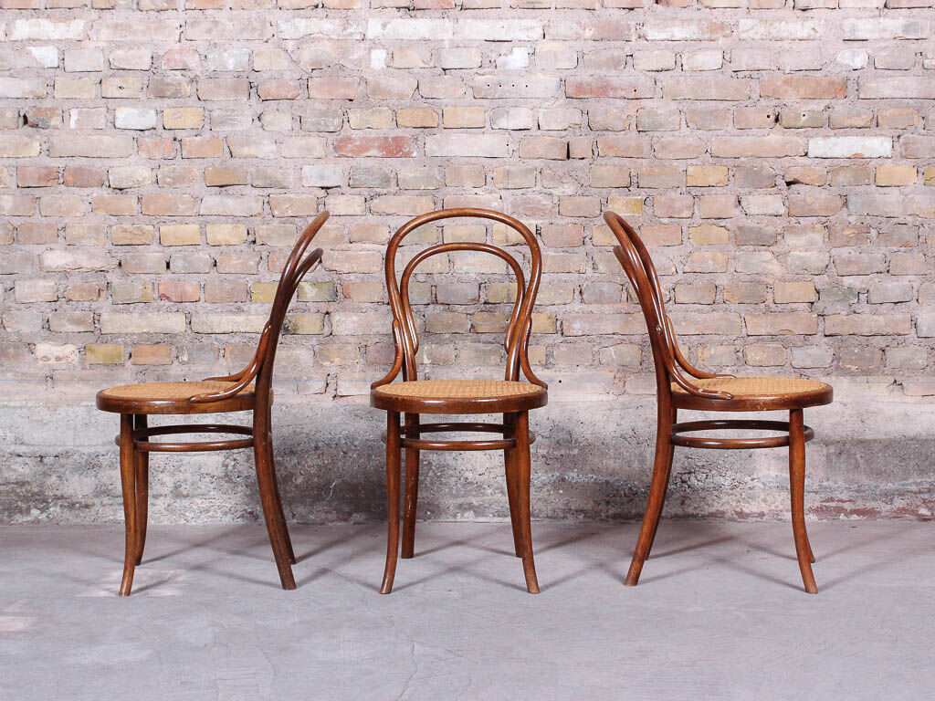 Chaise no.14 by michael thonet for thonet, hêtre courbé assise in cannage, autriche, circa 1859