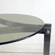 Chrome and glass side table vintage 1970s