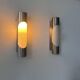 Pair of vintage wall lights, chrome metal, Philips Denmark 1980s