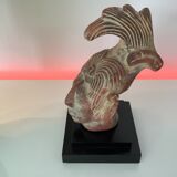 Statue / replica head of the Mayan king pakal janaab vintage 70s