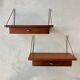 Vintage set of 2 floating nightstands - shelves